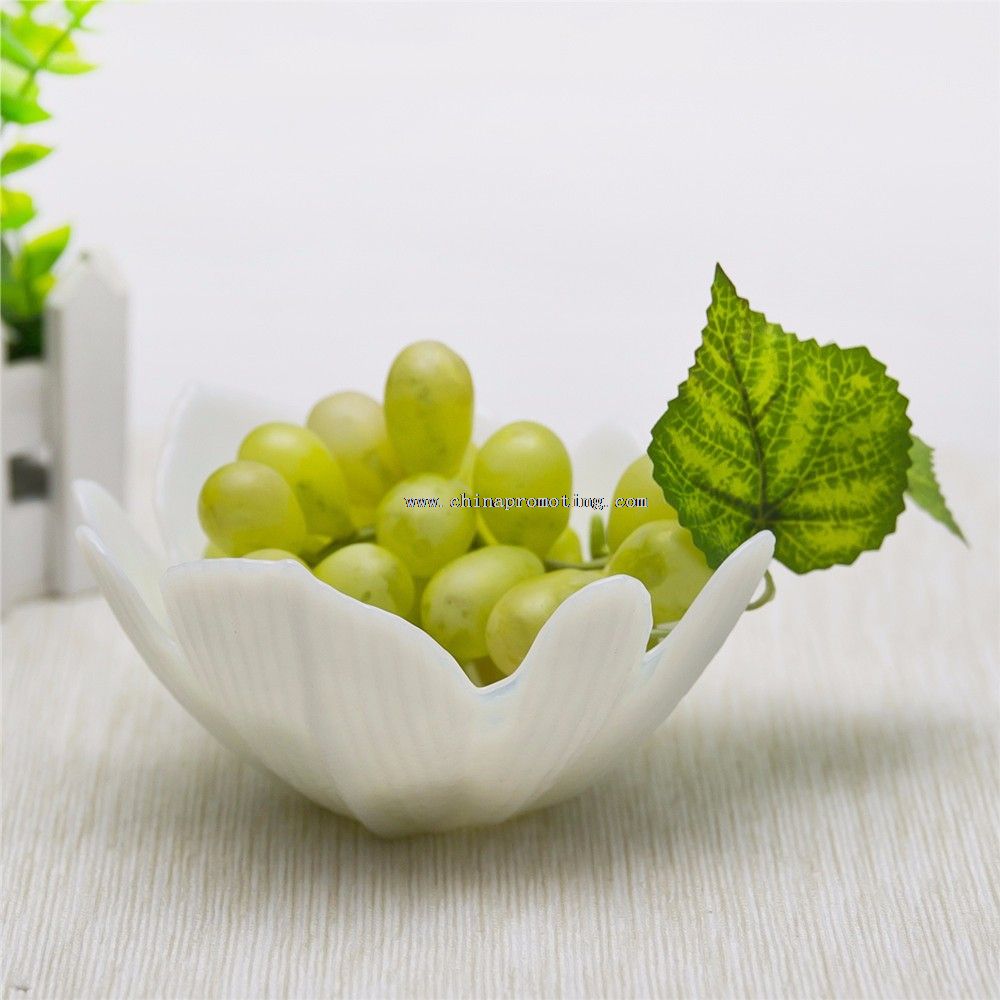 Flower Shape Opal Glass Fruit Plate