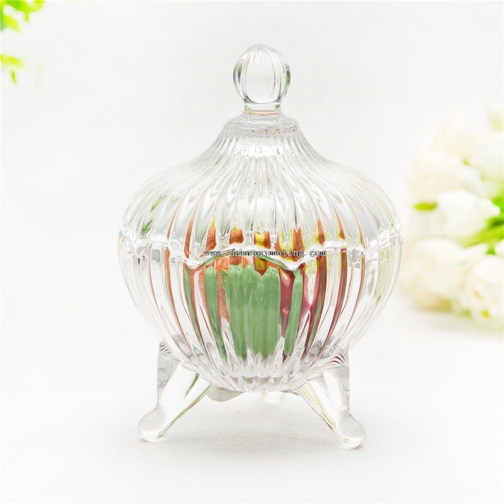 glass jewelry jar with lid