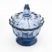 blue galss jar with lid images