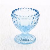 Blått Glass iskrem Cup images