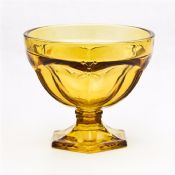 Hand Press Amber Glass Ice Cream Cup images