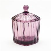 tarro de cristal violeta con tapa images