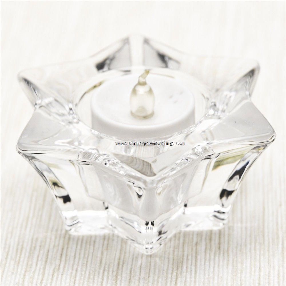 star shape crystal candle holder