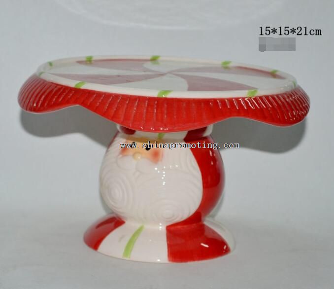 keramiske christmas cake plate