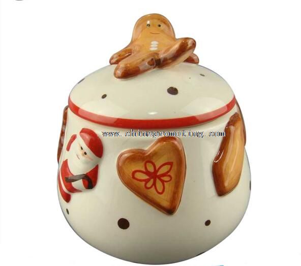 ceramic dessert cookie with lid