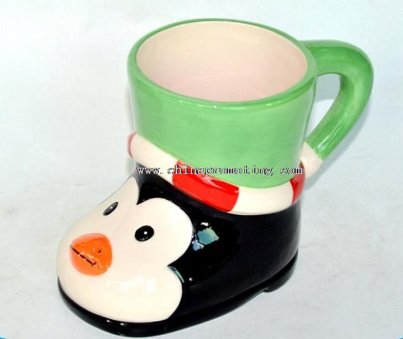 Regalo de Navidad botas tazas de tazas de cerámica