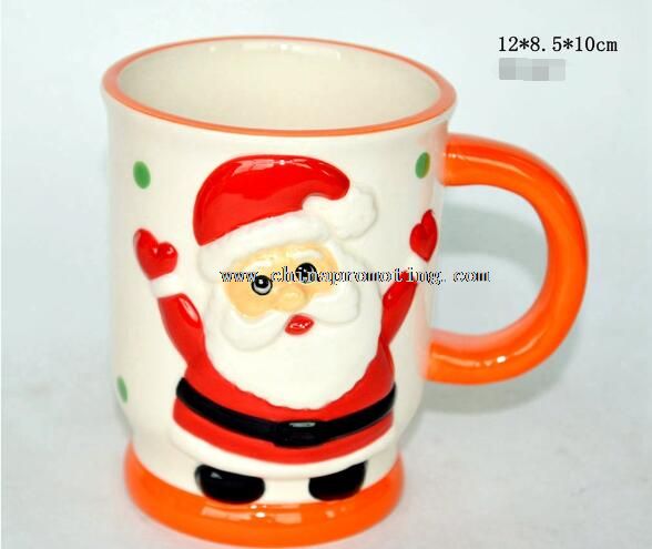 Taza de cerámica de Navidad Santa Claus