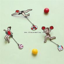 Sport Ball Shape Chain Lapel Badge Pins images
