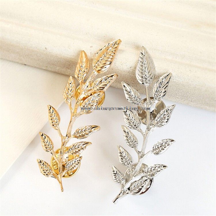 Gold Leaf Brooch Lapel Pins