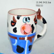 3D formet cow keramiske dyr formet krus images