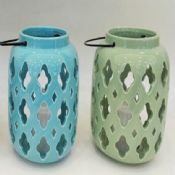 Ceramic hollow design led lantern images