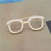 Glasses Shape Button Badge Pin images