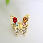 Broche forme papillon de cristal brillant images