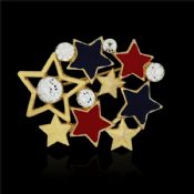 Stelle cristallo Badge Lapel Pins images