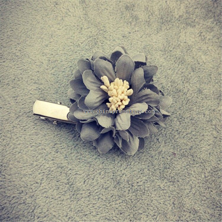 Tecido mini flor cabelo Pin