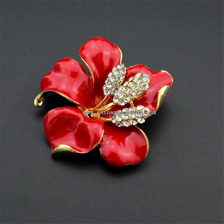 Orchid Shape Badge Lapel Pins