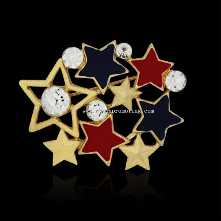 Star Crystal Badge Lapel Pins