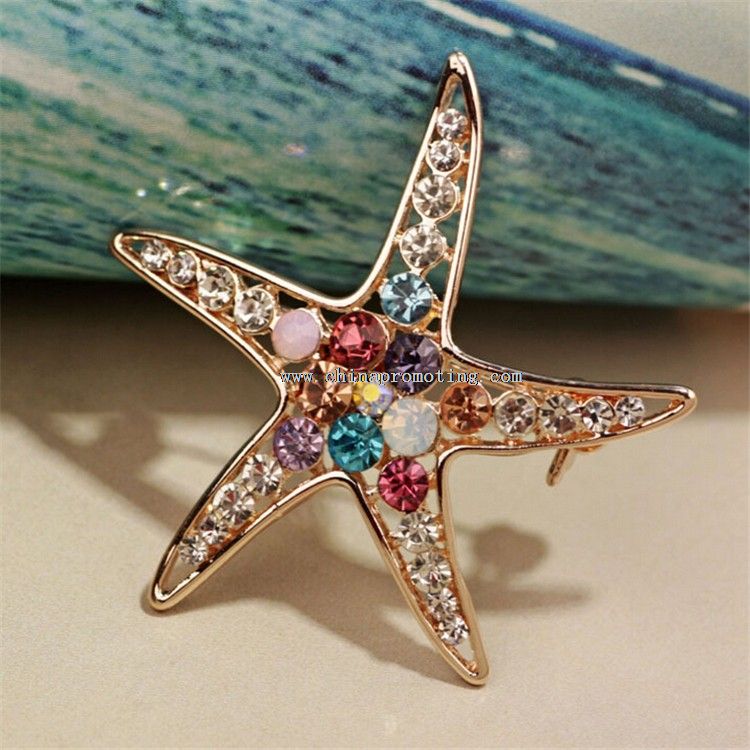 Deniz yıldızı rozet yaka Pin Metal