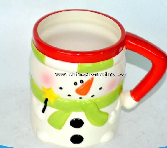 Dvoubarevné barevné vánoční šálek na kávu