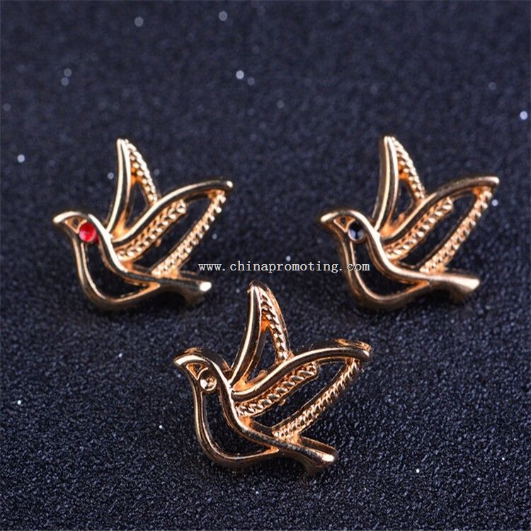 Bird Shape Button Badge Pin