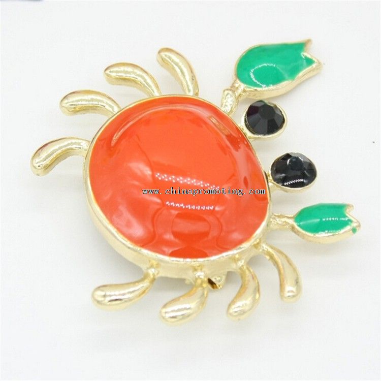 Crab Shape Lapel Badge Pins
