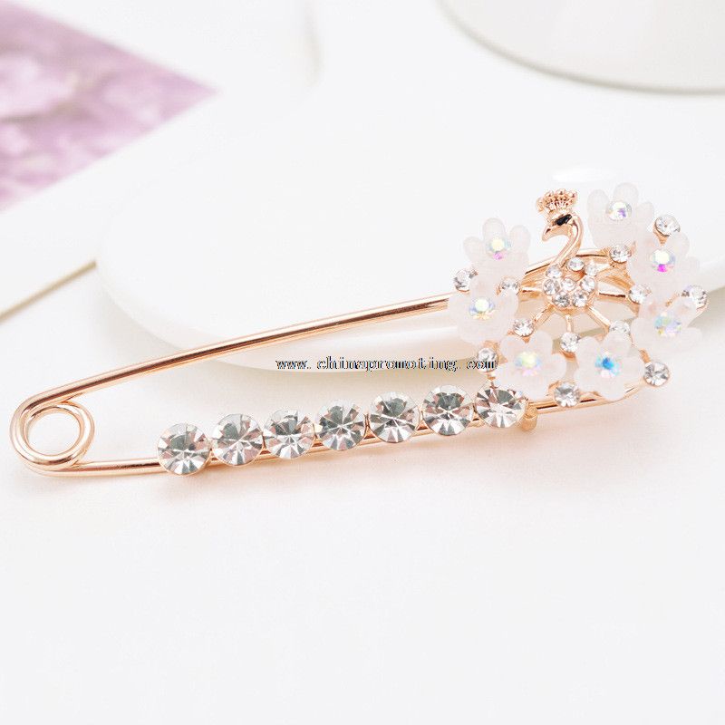 crystal flower pin