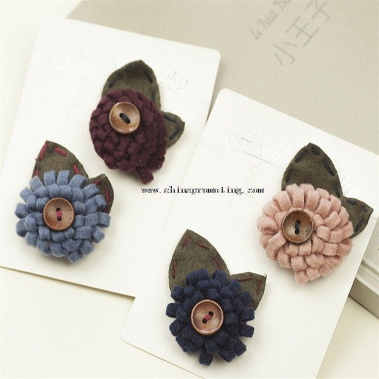 Fabric Flower Perdant Badge Pin