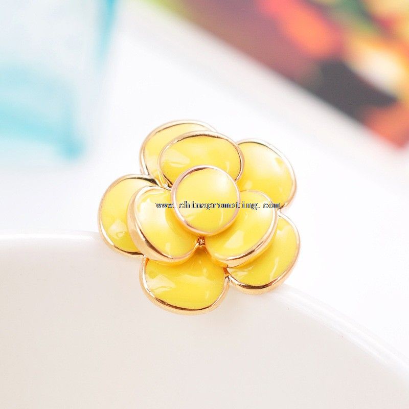 Flower Shaped Hard Enamel Lapel Pin