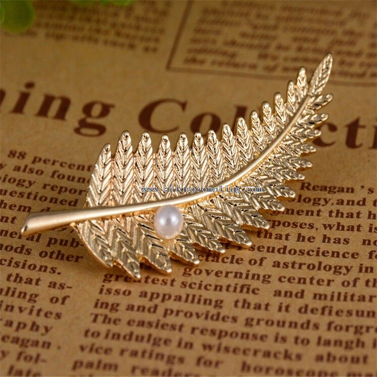 Leaf Beads Metal Badge Lapel Pin