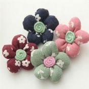 Mini Fabric Flower Badge Pin images