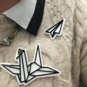 Kertas pesawat Origami Bros aksesoris Pins images