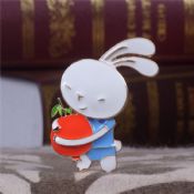 Rabbit and Carrot Lapel Pins images