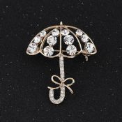 Umbrella Shape Safety Brooch metal lapel Pin images