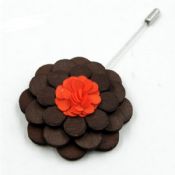 Wood All Types Flower Perdant Badge Pin images