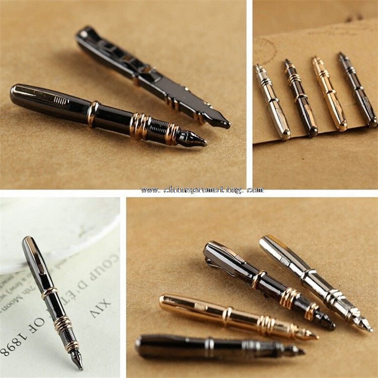 Penna in metallo forma Tie Clip Badge Lapel Pin