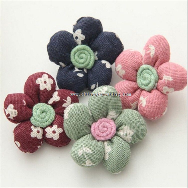 Mini Fabric Flower Badge Pin