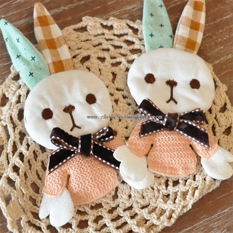 Mini Fabric Rabbit Badge Pin