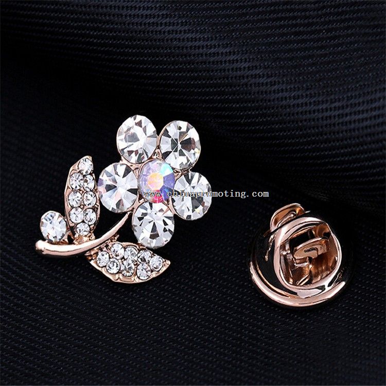 Mini fleur Badge cristal Pin