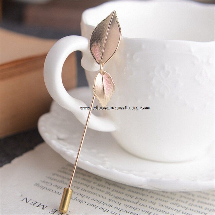 Mini Leaf Shape Decoration Badge Lapel Pins