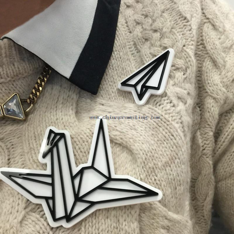 Kertas pesawat Origami Bros aksesoris Pins