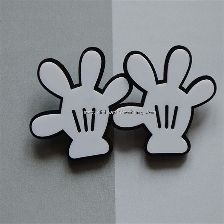 Plastica Sì mano Badge Lapel Pins