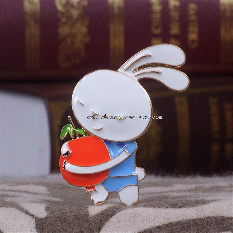 Rabbit and Carrot Lapel Pins