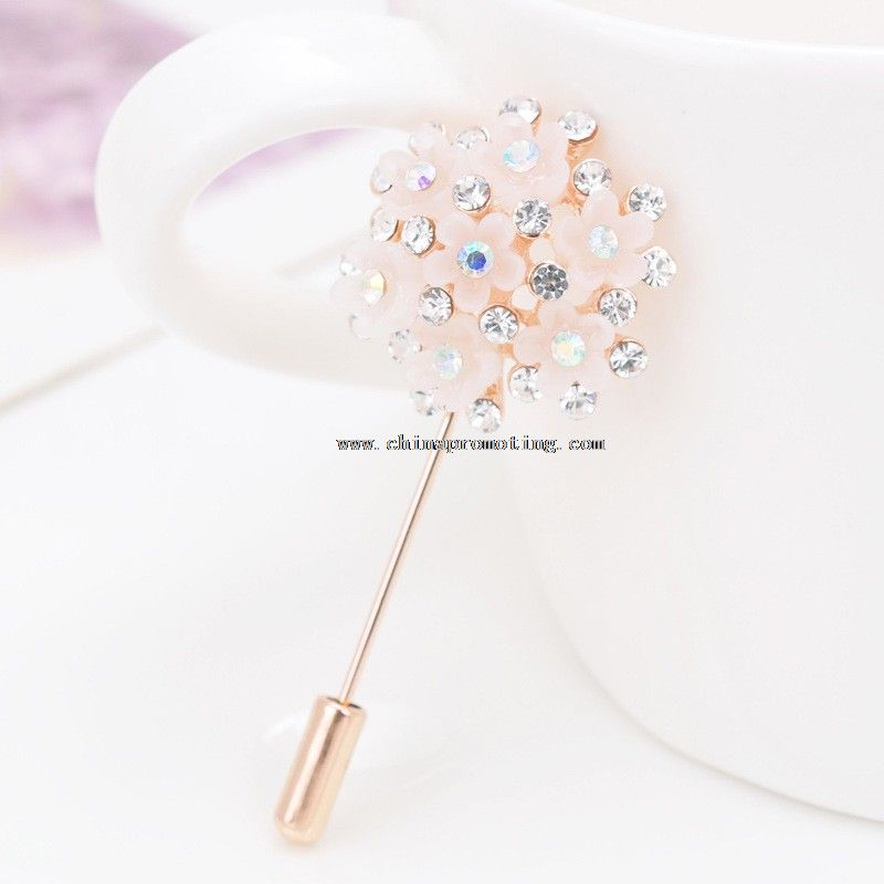 rhinestone metal lapel pin