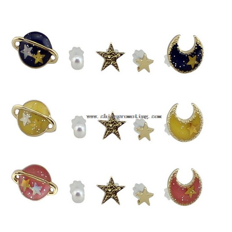 Stella e luna moda regalo Lapel Pin