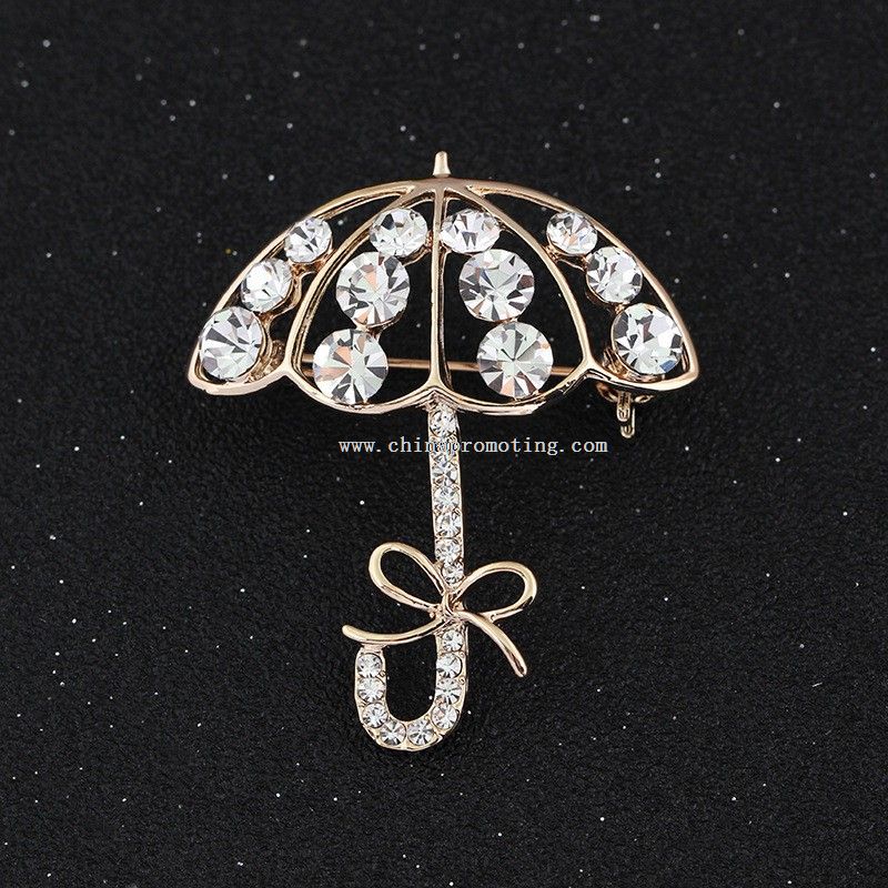 Umbrella Shape Safety Brooch metal lapel Pin