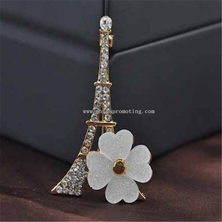 Crystal Eiffel Tower Lapel Pin