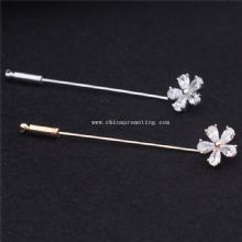 Crystal Flower Shirt Lapel Pins images