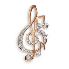 Crystal Music Note Lapel Pin images