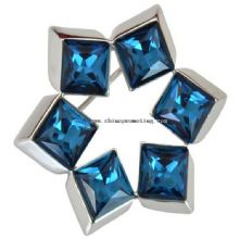 Shiny Blue Diamond Lapel Pin images