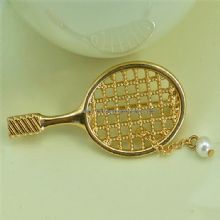 Tennis Shape Collar Pin images